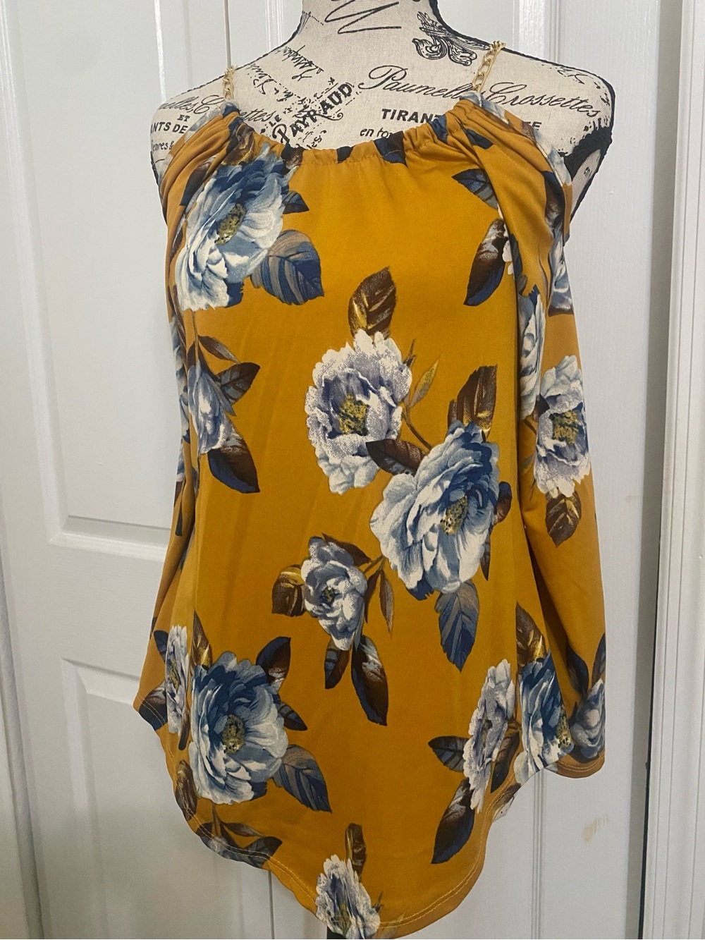 Floral Print Cold-Shoulder Tunic